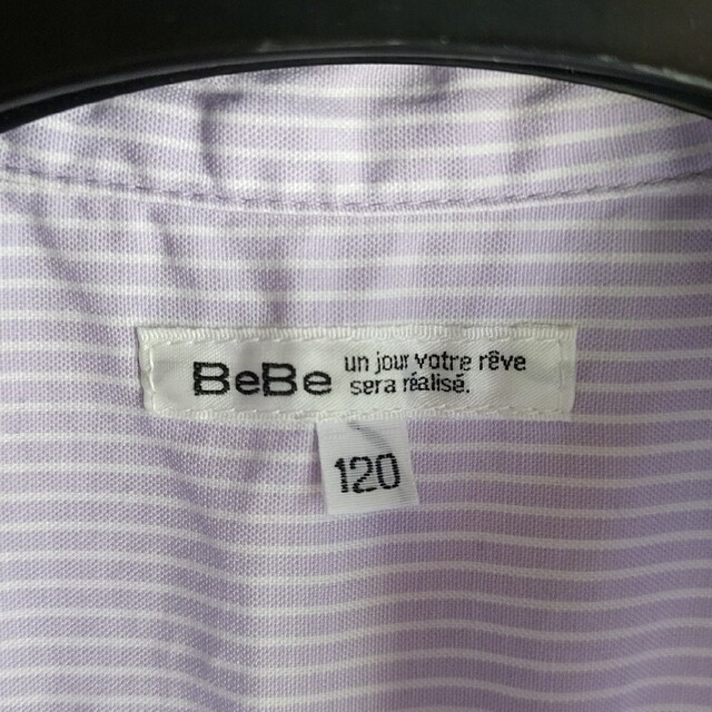 BeBe(ベベ)のBeBe　シャツワンピース　120 キッズ/ベビー/マタニティのキッズ服女の子用(90cm~)(ワンピース)の商品写真