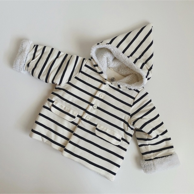 【新品未使用】プチバトー petitbateau ボーダー柄 アウター ベビー