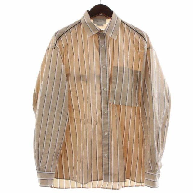 ヨーク YOKE 19SS シャツ カジュアルシャツ 長袖 M ベージュ 白 - シャツ