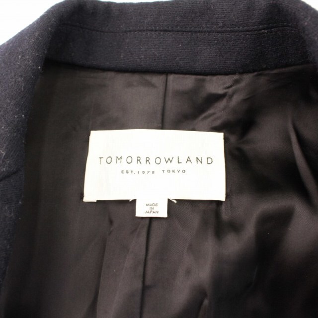 TOMORROWLAND(トゥモローランド)のトゥモローランド チェスターコート ウール ロング 42 XL 紺 ネイビー レディースのジャケット/アウター(その他)の商品写真