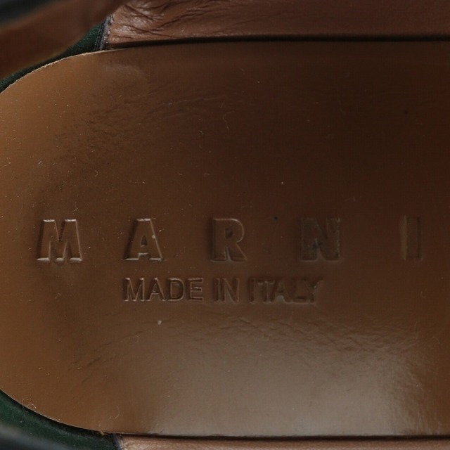 Marni(マルニ)のMARNI ストラップサンダル 厚底 プラットフォーム 36 23cm 茶 緑 レディースの靴/シューズ(サンダル)の商品写真