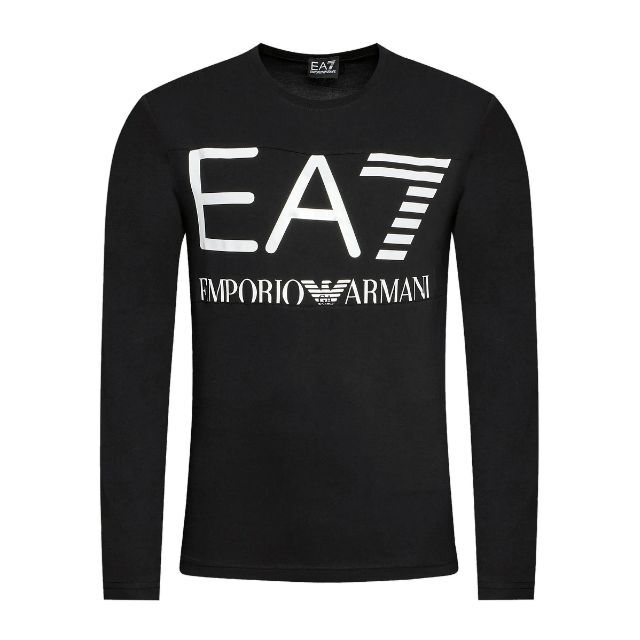 EMPORIO ARMANI EA7(エンポリオアルマーニイーエーセブン)の44 EMPORIO ARMANI EA7 ブラック 長袖Tシャツ size M メンズのトップス(Tシャツ/カットソー(七分/長袖))の商品写真