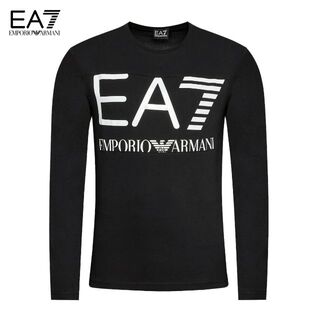 エンポリオアルマーニイーエーセブン(EMPORIO ARMANI EA7)の44 EMPORIO ARMANI EA7 ブラック 長袖Tシャツ size M(Tシャツ/カットソー(七分/長袖))