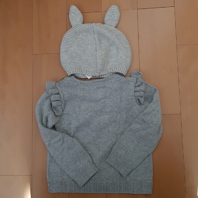 babyGAP(ベビーギャップ)の●babyGAP　ニット・帽子セット キッズ/ベビー/マタニティのキッズ服女の子用(90cm~)(ニット)の商品写真