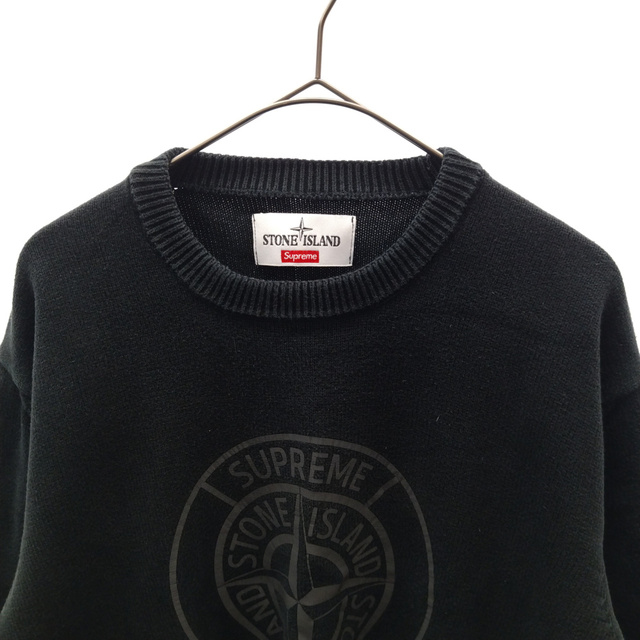 SUPREME シュプリーム 16SS×Stone Island Reflective Compass Sweater×ストーンアイランド リフレクティブコンパスロゴプリントセーター コットンニットクルーネックプルオーバー 2