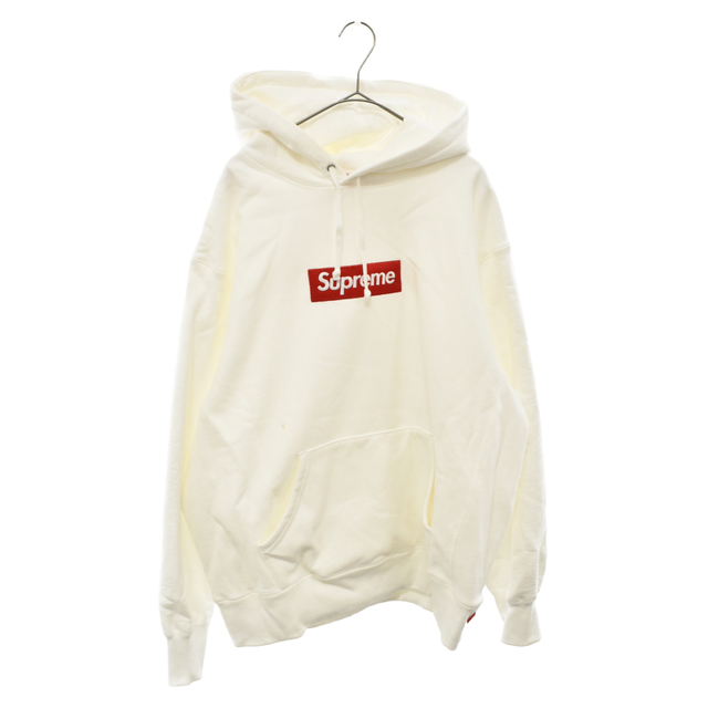 SUPREME シュプリーム 21AW Box Logo Hooded Sweatshirt ボックスロゴスウェットプルオーバーパーカー ホワイト625センチ表記サイズ