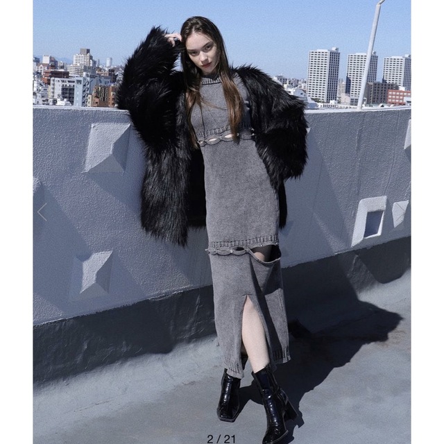 melt the lady button open knit onepiece 【予約受付中