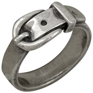 エルメス 美品 メモワール リング 指輪 クロコ ハンドクラフト