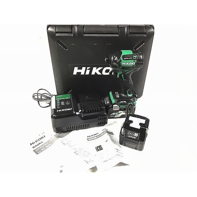 ☆未使用品☆HiKOKI ハイコーキ 36Vコードレスインパクトドライバ WH36DC(2XPS) 緑/アグレッシブグリーン Bluetooth搭載モデル 62704