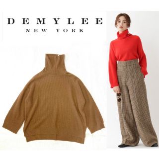 デミリー(DEMYLEE)の未使用DEMYLEEデミリーカシミヤ100%タートルニット　オーバーサイズ(ニット/セーター)