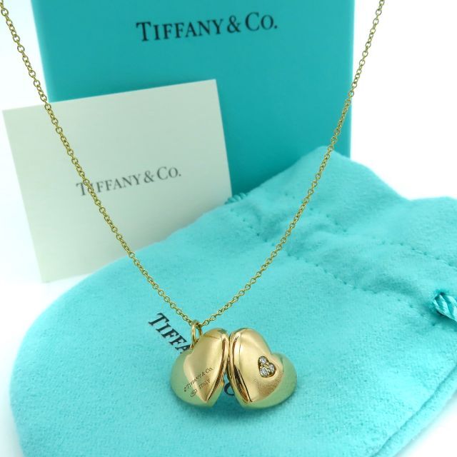 2022人気新作 Tiffany UU45 ネックレス ロケット ハート ダイヤ 3P