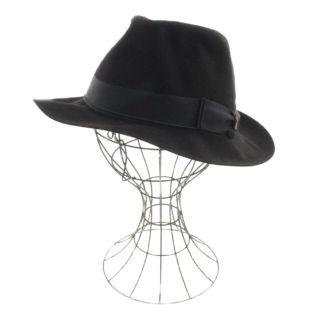 ボルサリーノ(Borsalino)のBorsalino ボルサリーノ ハット 57 黒 【古着】【中古】(ハット)