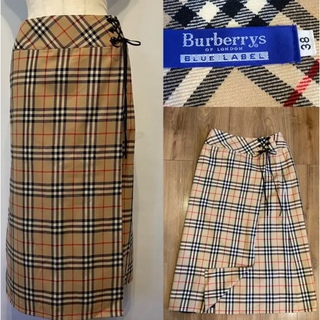バーバリー(BURBERRY)のBURBERRY バーバリー　ノバチェック    ロングスカート　巻きスカート風(ロングスカート)