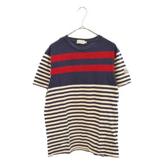 モンクレール(MONCLER)のMONCLER モンクレール MAGLIA GIROCOLLO 210918022900 パネルボーダー半袖Tシャツ カットソー ネイビー/レッド/ホワイト(Tシャツ/カットソー(半袖/袖なし))