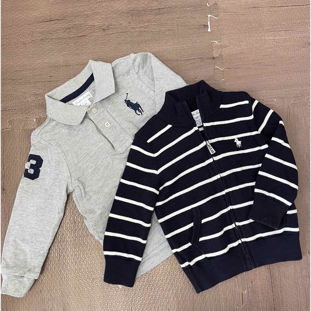 Ralph Lauren(ラルフローレン)のラルフローレン　ベビー　ポロシャツ　ジップアップニット　18M キッズ/ベビー/マタニティのベビー服(~85cm)(シャツ/カットソー)の商品写真