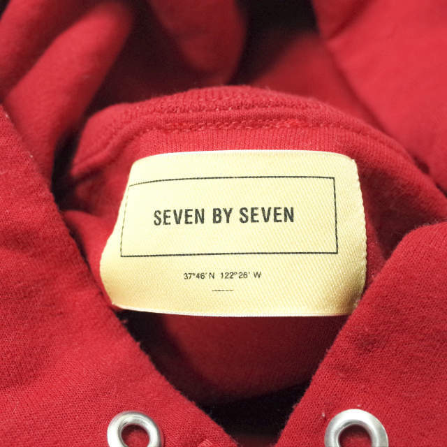 7x7 seven by seven セブンバイセブン REVERSIBLE HOODIE - SBS emblem リバーシブルスウェットプルオーバーパーカー XL RED JERZEES トップス【7x7 seven by seven】