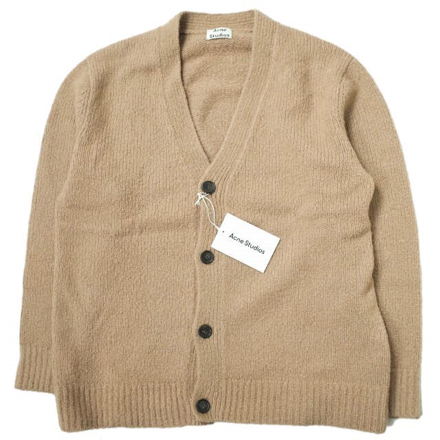 約59cm袖丈Acne Studios アクネストゥディオズ KABELO CASHMIX KNIT CARDIGAN カシミヤミックス ニットカーディガン FN-MN-KNIT000092 M キャメル トップス【Acne Studios】