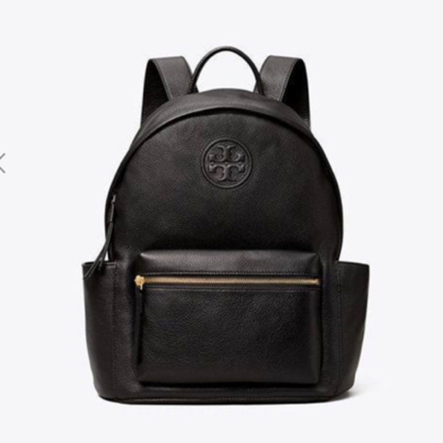 Tory Burch(トリーバーチ)のトリーバーチ　バックパック　リュック　レザー　黒　ブラック レディースのバッグ(リュック/バックパック)の商品写真