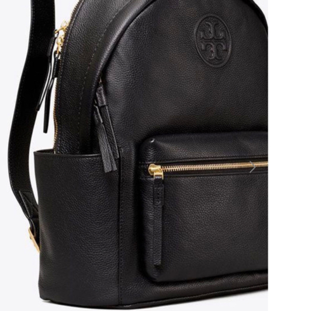 Tory Burch(トリーバーチ)のトリーバーチ　バックパック　リュック　レザー　黒　ブラック レディースのバッグ(リュック/バックパック)の商品写真