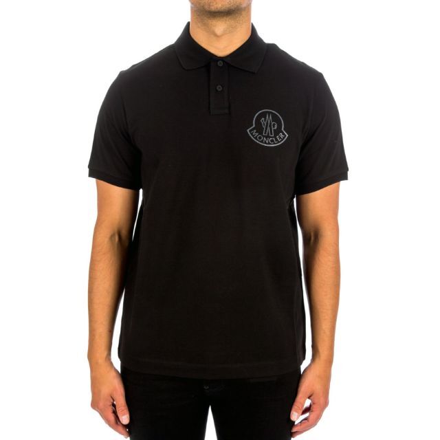 63 MONCLER ブラック ロゴ 半袖 ポロシャツ size S | www.jarussi.com.br