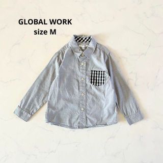 【美品】100cm GLOBAL WORK グローバルワーク 長袖シャツ(ブラウス)