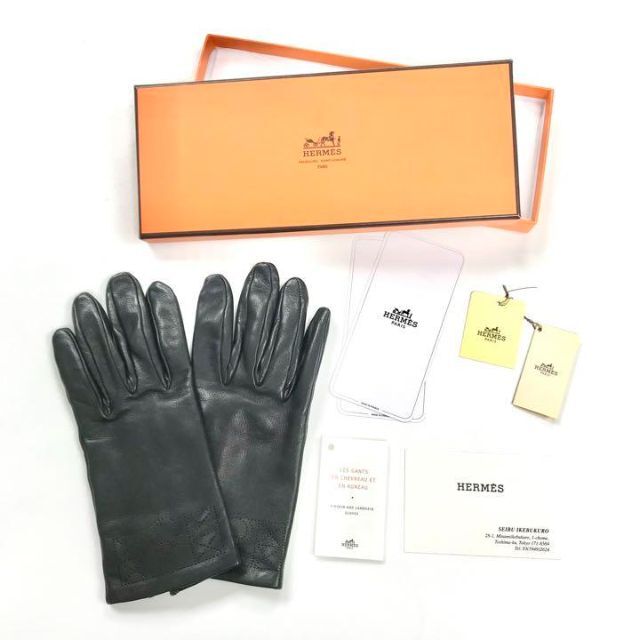 HERMES エルメス 手袋 TN746 【お買得！】 indigofinance.fr