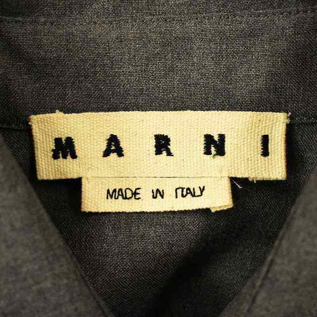 Marni(マルニ)のMARNI 21SS トロピカルウールシャツ 長袖 チェック 44 グレー メンズのトップス(シャツ)の商品写真