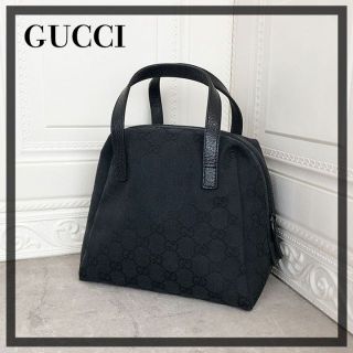 美品❤️正規品❤️ グッチ　GGキャンパス　ハンドバッグ　ブラック　コンパクト