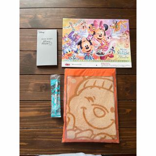 ディズニー(Disney)の【新品】第一生命　2023ディズニーカレンダー　ダイアリー　タオル　ボールペン(カレンダー/スケジュール)