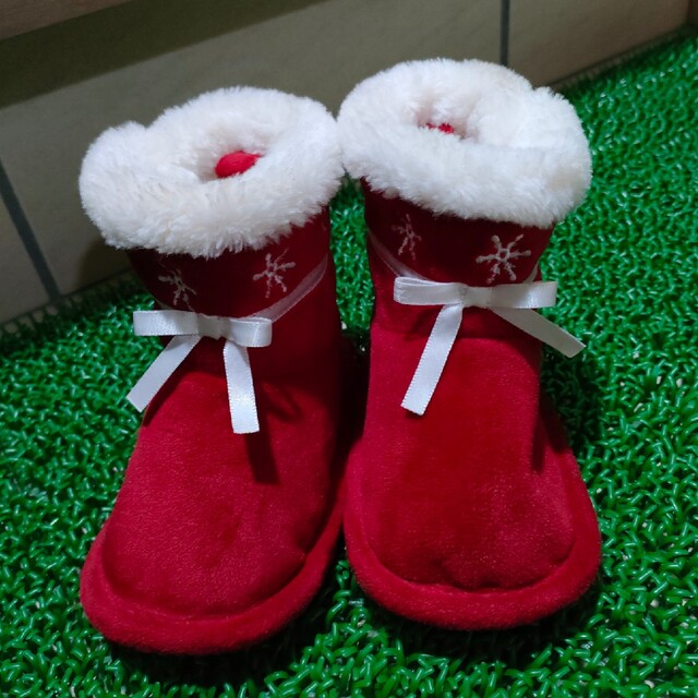 レア！クリスマスブーツ！ キッズ/ベビー/マタニティのベビー靴/シューズ(~14cm)(ブーツ)の商品写真