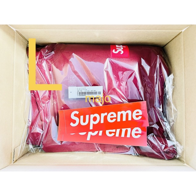 Supreme Box Logo Crewneck Cardinal Lスウェット