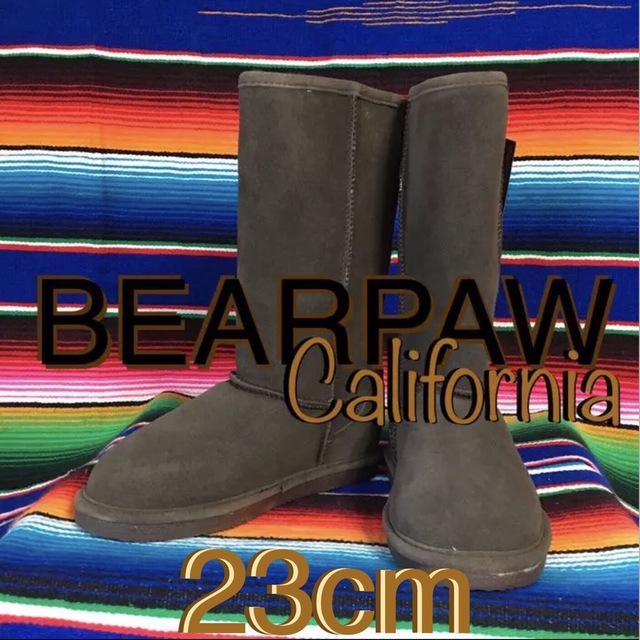 BEARPAWベアパウUS限定ダークブラウンシープスキンブーツus6 23cm