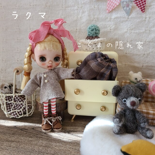 ♡専用♡　プチブライス アウトフィットセット ハンドメイドのぬいぐるみ/人形(その他)の商品写真