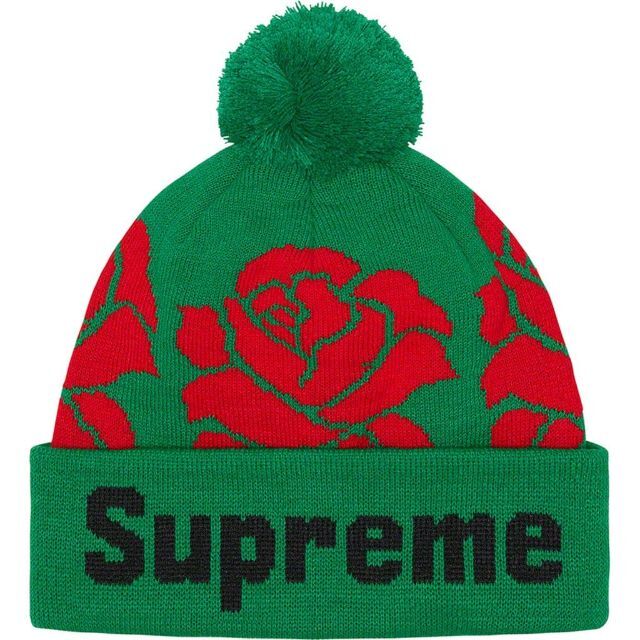 Supreme(シュプリーム)のSupreme Rose Beanie ローズ ビーニー ニット帽 グリーン メンズの帽子(ニット帽/ビーニー)の商品写真