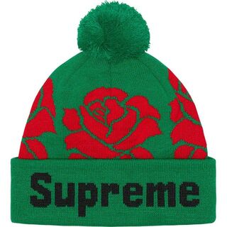 シュプリーム(Supreme)のSupreme Rose Beanie ローズ ビーニー ニット帽 グリーン(ニット帽/ビーニー)