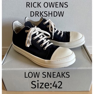 ダークシャドウ(DRKSHDW)のRick Owens DRKSHDW 定番 LOW SNEAKS 42(スニーカー)