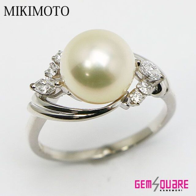 MIKIMOTO - ミキモト パール リング Pt900 アコヤ真珠 12.5号 仕上げ済
