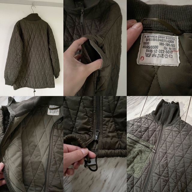 希少 vintage ドイツ軍 中綿入り ハイネック キルティングジャケットの