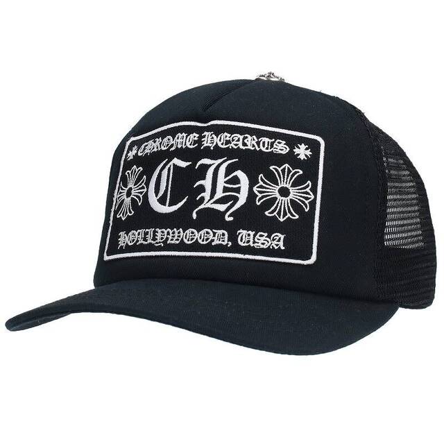 Chrome Hearts(クロムハーツ)のクロムハーツ TRUCKER CAP/トラッカーキャップ CHパッチクロスボール付メッシュ帽子 メンズ ハンドメイドのファッション小物(帽子)の商品写真