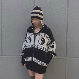 バブルス(Bubbles)のfaithtokyo ying yang zipup cardigan(カーディガン)