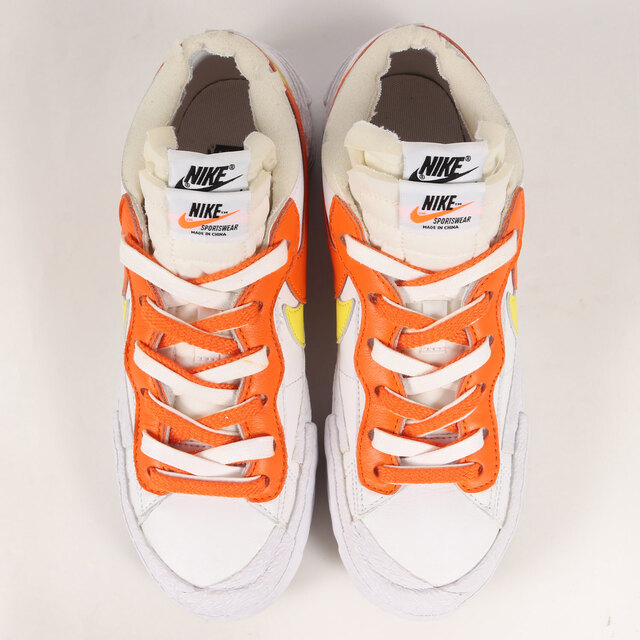 sacai(サカイ)のSacai サカイ NIKE BLAZER LOW SACAI MAGMA ORANGE (DD1877-100) 21SS ナイキ ブレーザー ロー ホワイト マグマオレンジ サイズ：US6 24.0cm スニーカー コラボ【レディース】【中古】 レディースの靴/シューズ(スニーカー)の商品写真