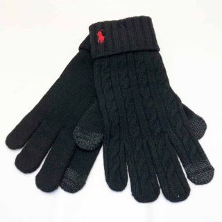 ポロラルフローレン(POLO RALPH LAUREN)の新品 ポロ ラルフローレン 男女兼用 手袋 PC0713 ブラック(手袋)