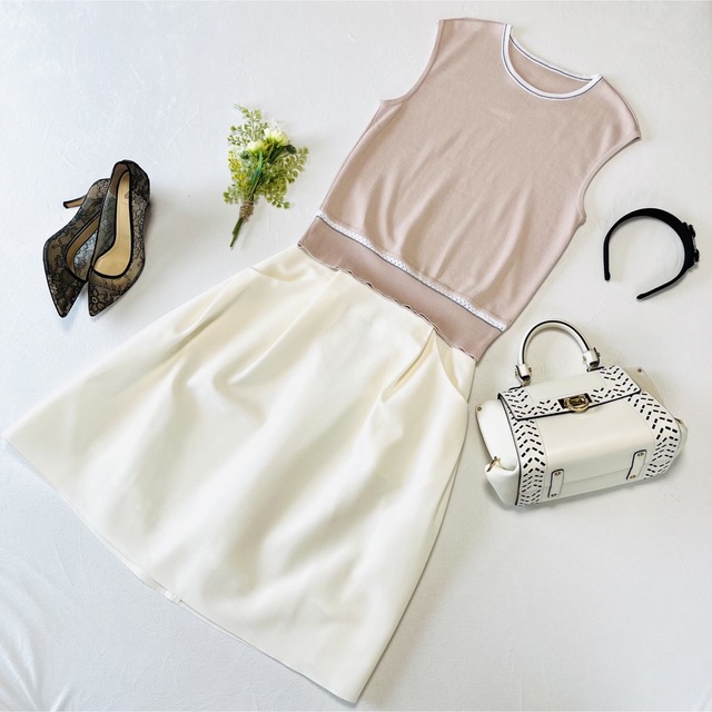 FOXEY NEW YORK♡イリプスフレアースカート♡大人気ホワイトロング丈♡-