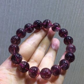 ⭐︎【高級】フラワー パープルルチル スーパーセブン ブレスレット 12.6mm(ブレスレット)