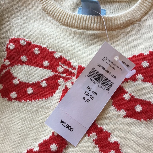 新品 ベビーギャップ リボン ロンパース チェック 80センチ ロンパース ...
