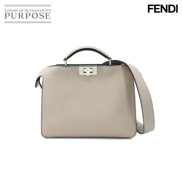 未使用 展示品 フェンディ FENDI ピーカブー アイシーユー スモール 2way ハンド ショルダー バッグ レザー グレー VLP 90168539ブランドフェンディ