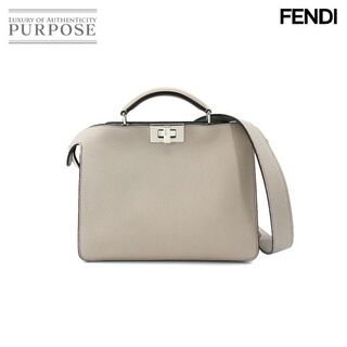 フェンディ(FENDI)の未使用 展示品 フェンディ FENDI ピーカブー アイシーユー スモール 2way ハンド ショルダー バッグ レザー グレー VLP 90168539(ハンドバッグ)