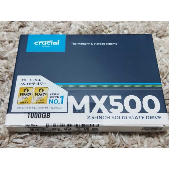 【新品未開封・保証5年】Crucial MX500 1TB (1000GB)Crucial容量