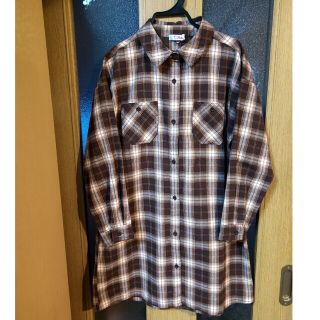 PINK-latte - ピンクラテ シャツワンピース SS/150 茶系チェックの通販