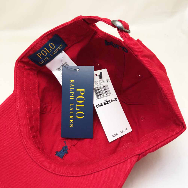 POLO RALPH LAUREN(ポロラルフローレン)の新品 ポロ ラルフローレン ボーイズキャップ レッド レディースの帽子(キャップ)の商品写真